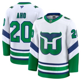 Miesten NHL Carolina Hurricanes Pelipaita Fanatics Premium Sebastian Aho Alternate 2024-25 Valkoinen
